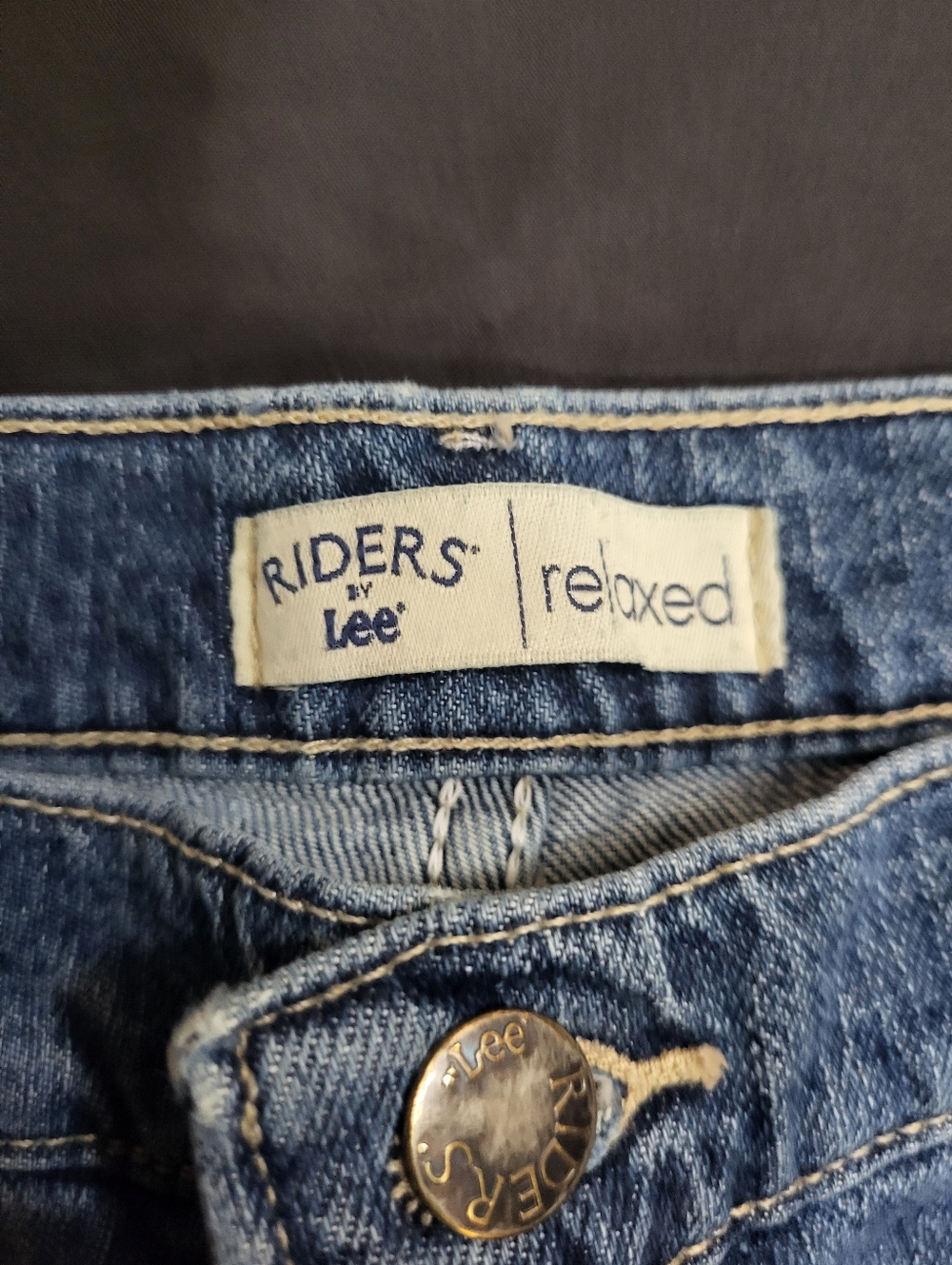 RIDERS By LEE Relaxed Blue Jeans Women Size 16 L - Picture 8 of 9